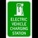 Sign electric vehicle charging station